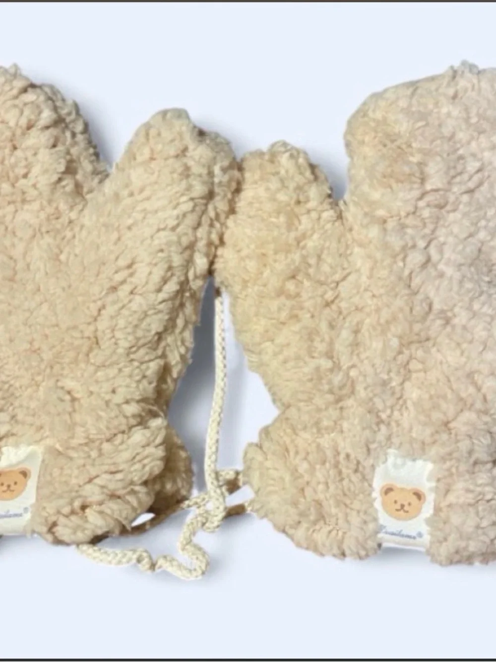 Plush fleece mittens